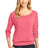 District Made Ladies Modal Blend 3/4-Sleeve Raglan DM482 District