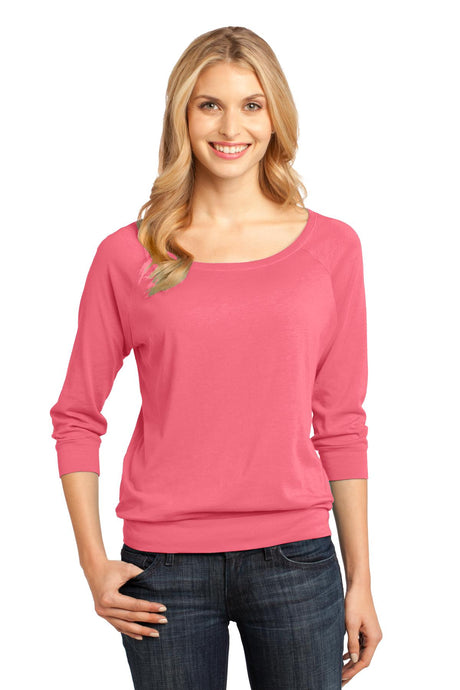 District Made Ladies Modal Blend 3/4-Sleeve Raglan DM482 District