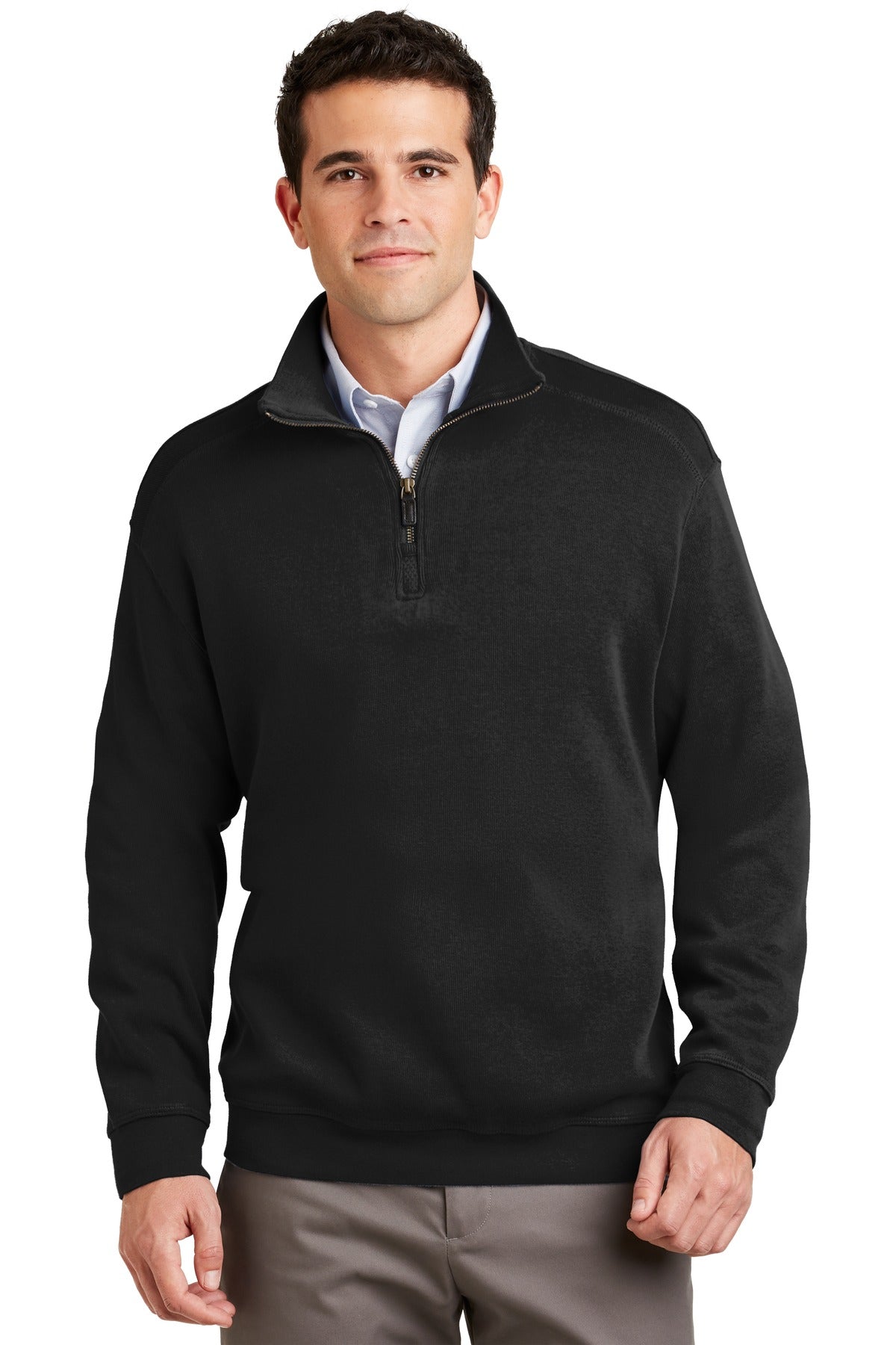 Port Authority Men's Flatback Rib 1/4-Zip Pullover.  F220