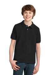 Port Authority Youth Heavyweight Cotton Pique Polo. Y420