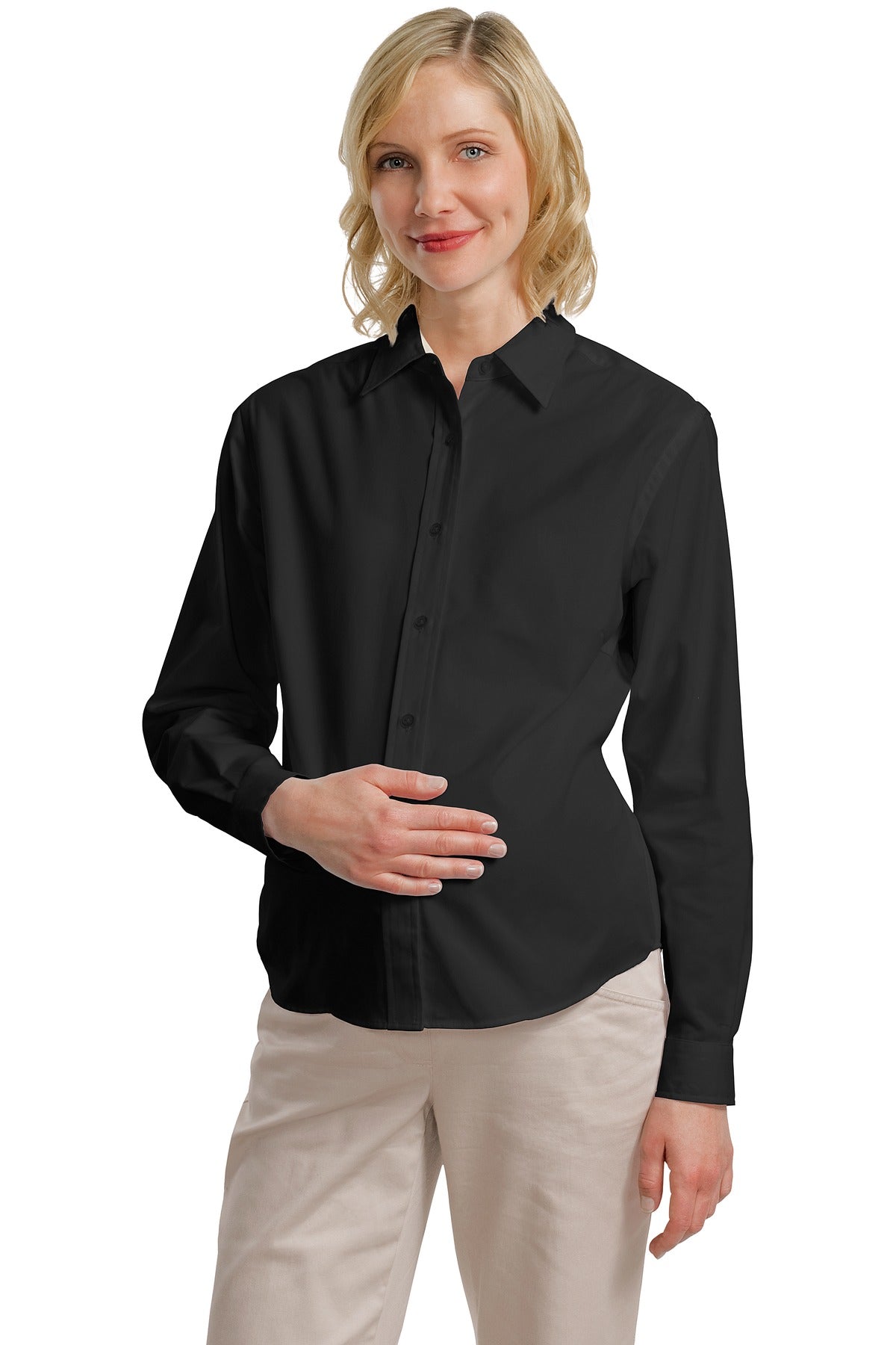 Port Authority Women's Maternity Long Sleeve Easy Care Shirt.  L608M