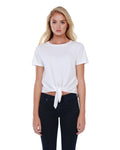StarTee Ladies' Cotton Tie Front T-Shirt StarTee