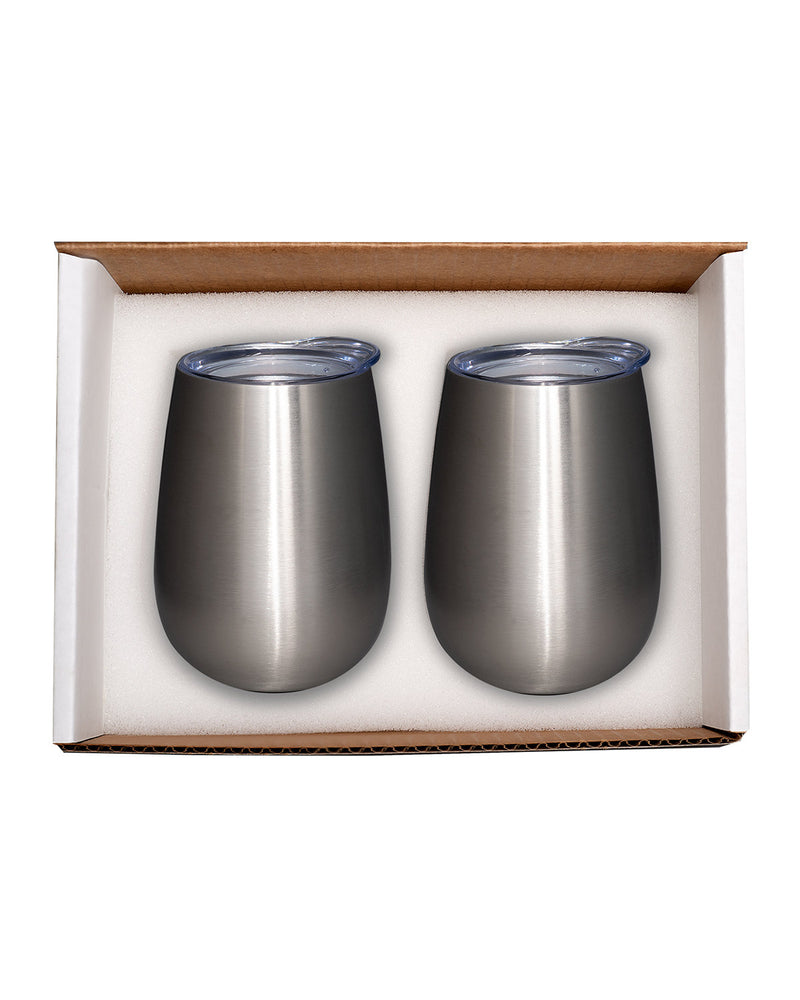 Prime Line Duo Vacuum Stemless Wine Tumbler Gift Set