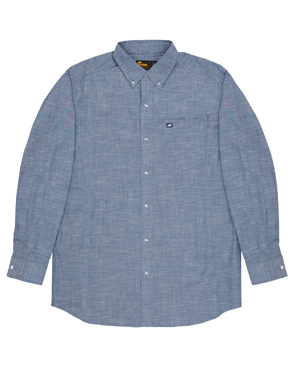 Berne Men's Foreman Flex180 Chambray Button-Down Woven Shirt Berne