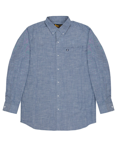 Berne Men's Foreman Flex180 Chambray Button-Down Woven Shirt Berne