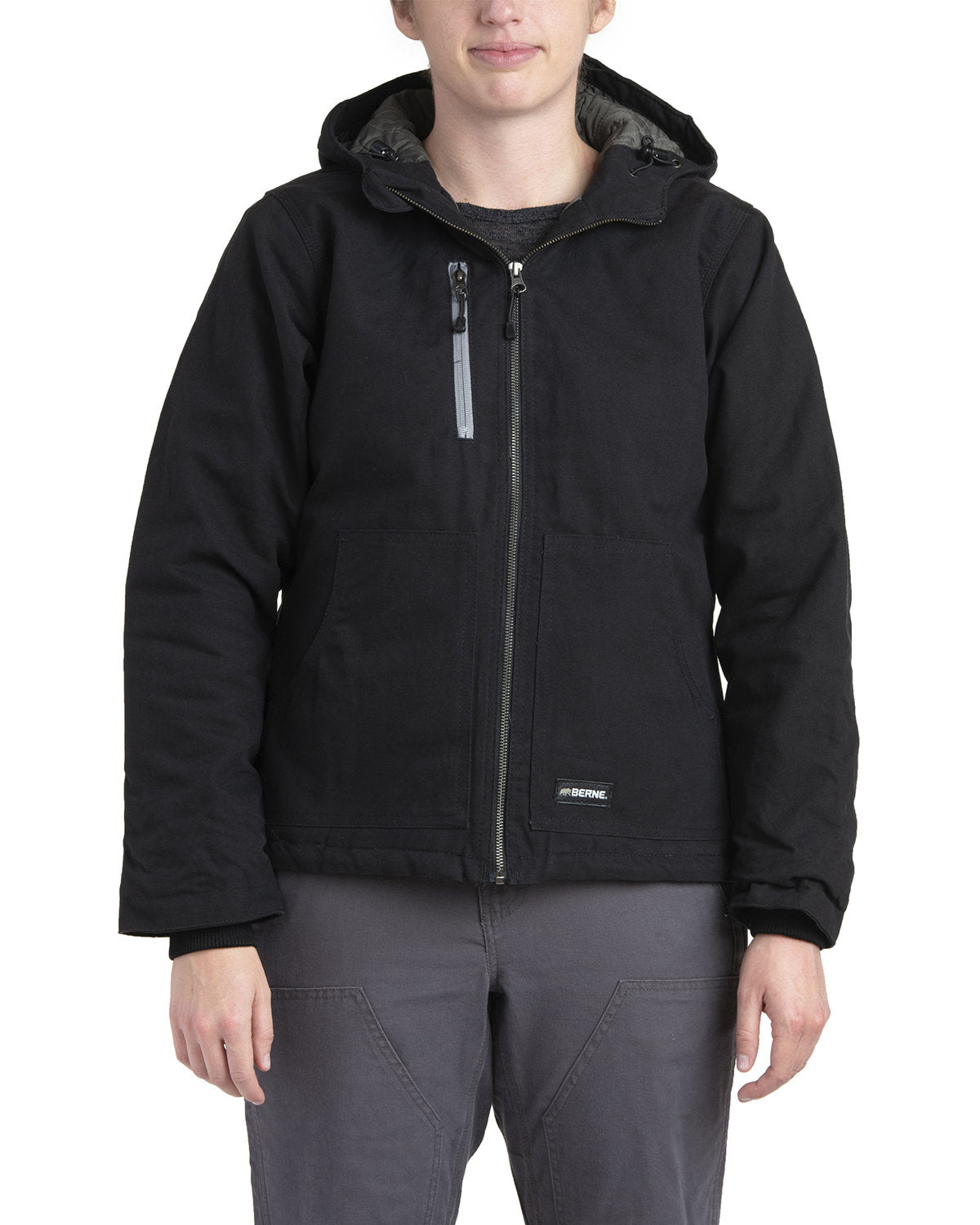 Berne Ladies' Softstone Modern Full-Zip Hooded Jacket Berne