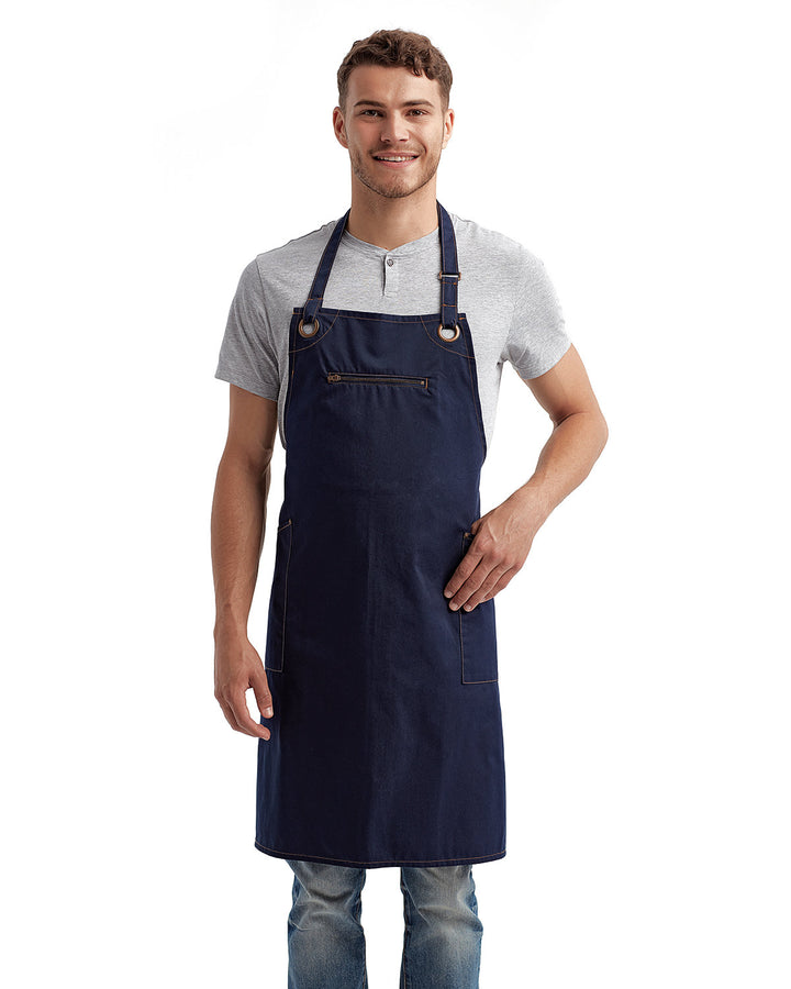 Artisan Collection by Reprime Unisex ‘Barley’ Contrast Stitch Sustainable Bib Apron Reprime
