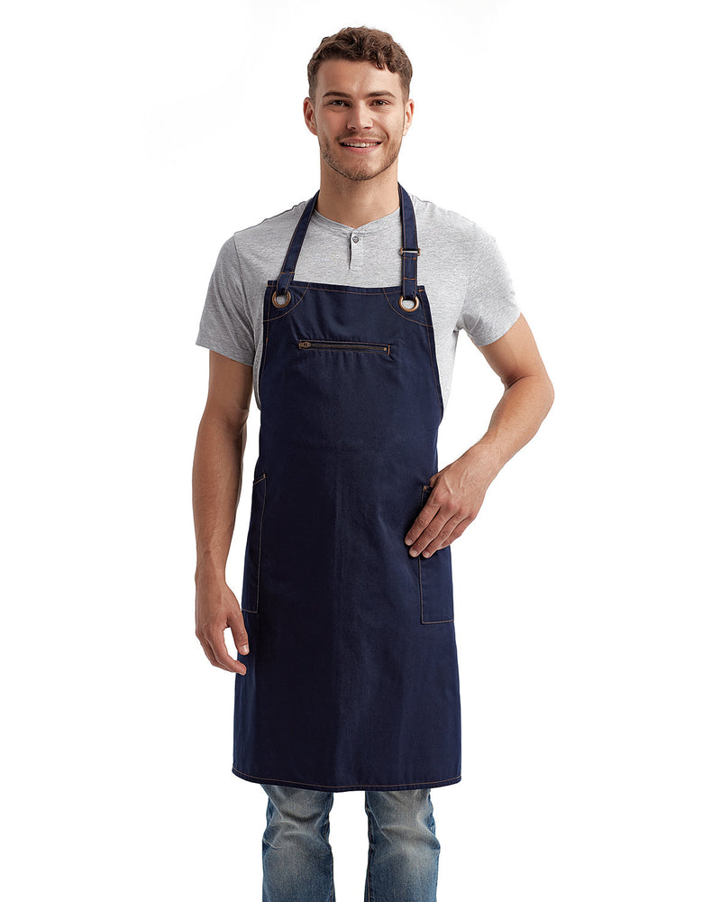 Artisan Collection by Reprime Unisex ‘Barley’ Contrast Stitch Sustainable Bib Apron