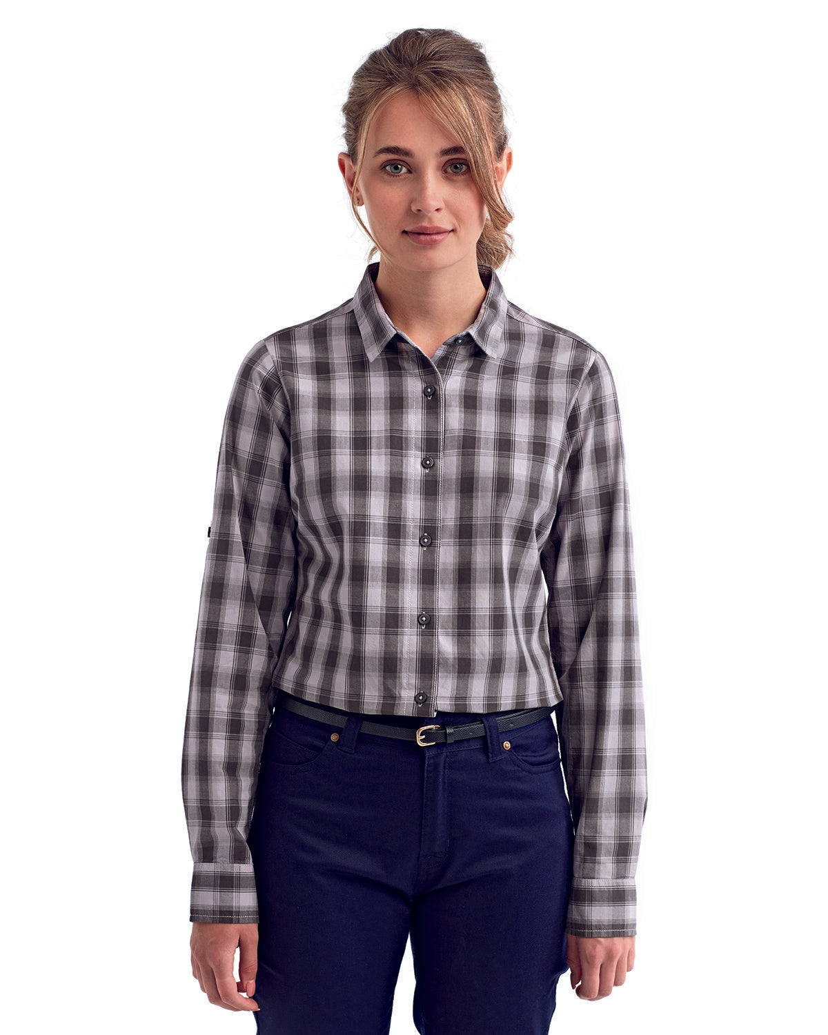 Artisan Collection by Reprime Ladies' Mulligan Check Long-Sleeve Cotton Shirt Reprime