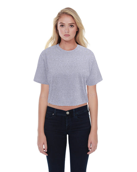 StarTee Ladies' Boyfriend Crop T-Shirt StarTee