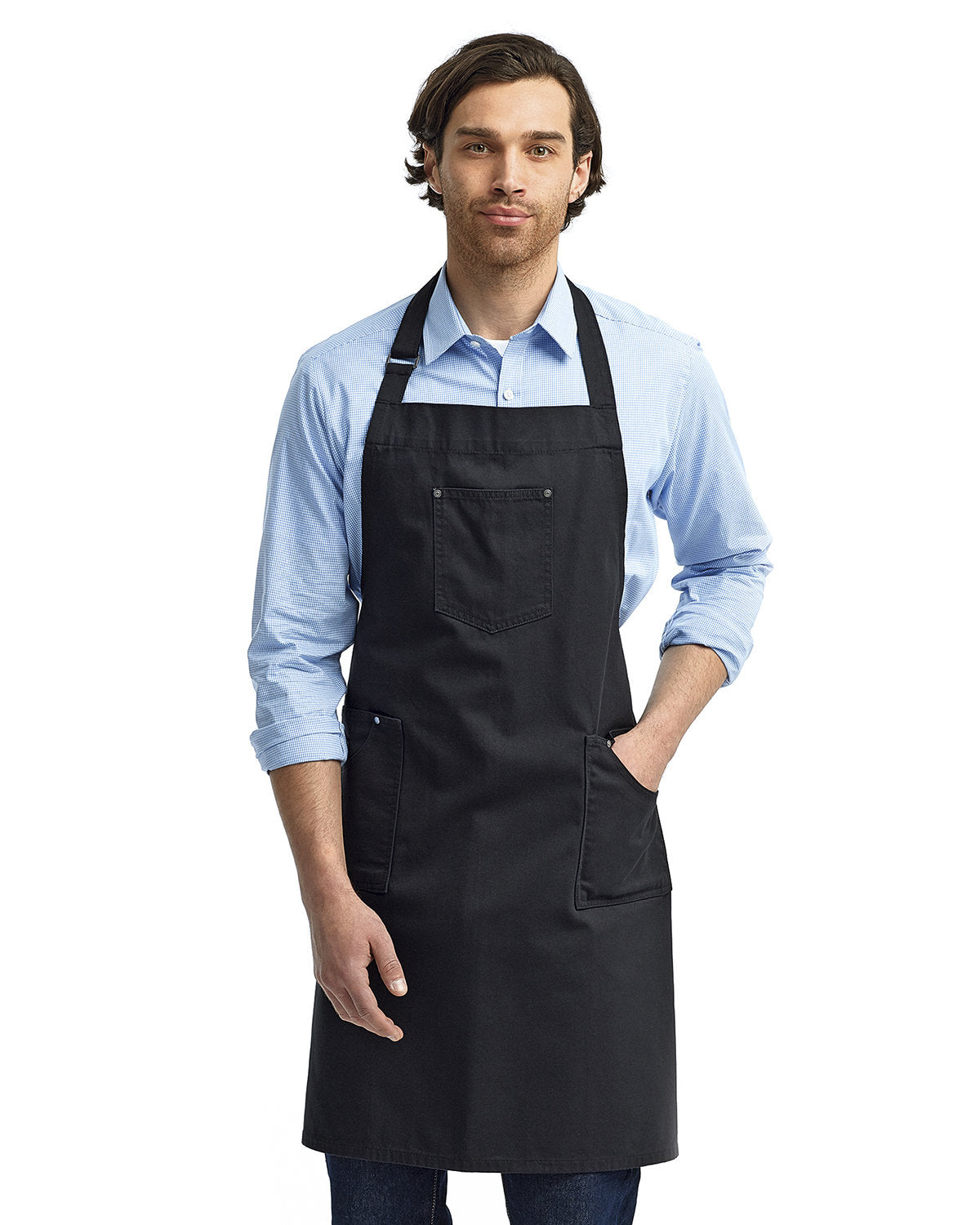 Artisan Collection by Reprime Unisex Cotton Chino Bib Apron Reprime