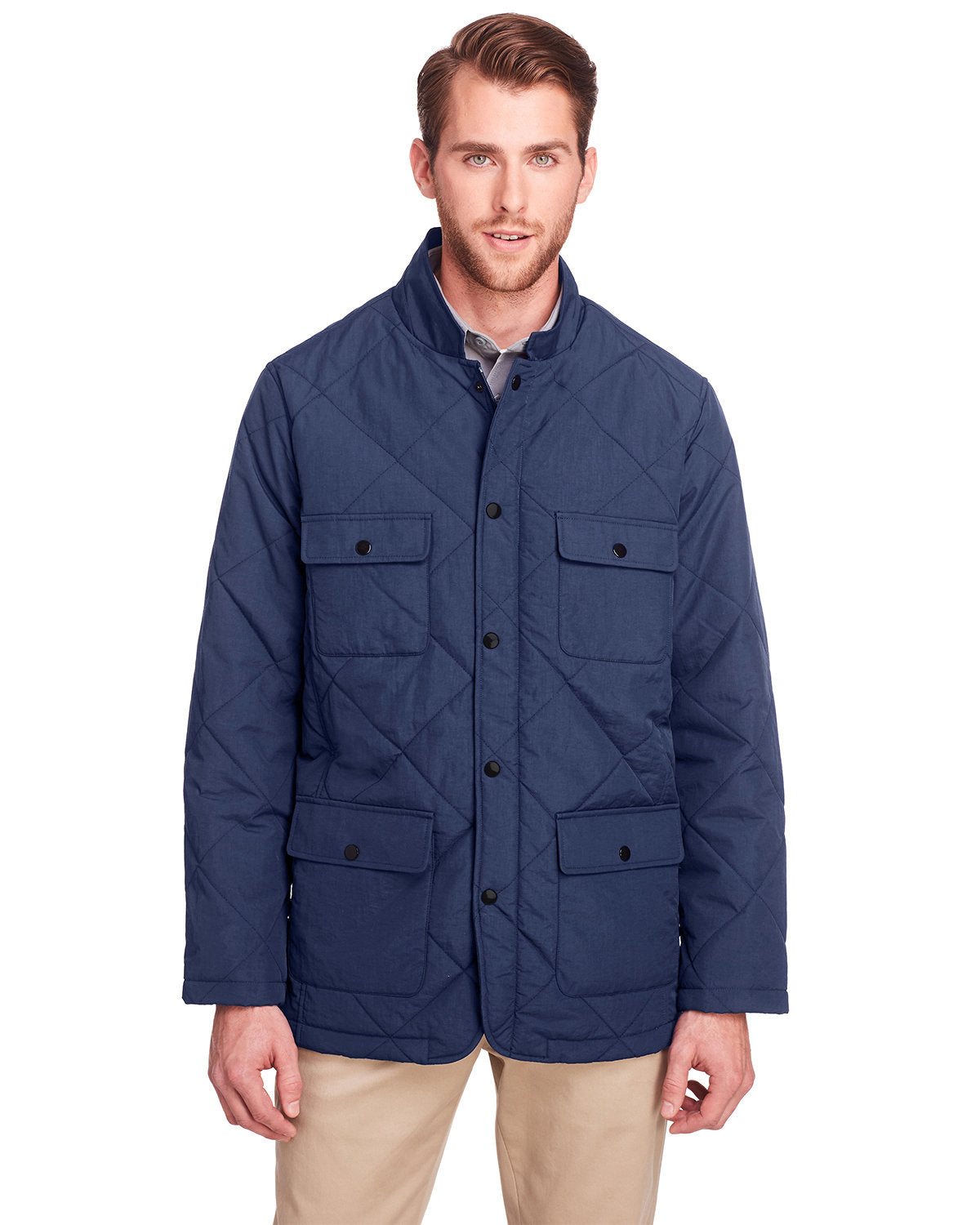 UltraClub Men's Dawson Quilted Hacking Jacket UltraClub