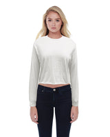StarTee Ladies' Boyfriend Long Sleeve Crop T-Shirt StarTee