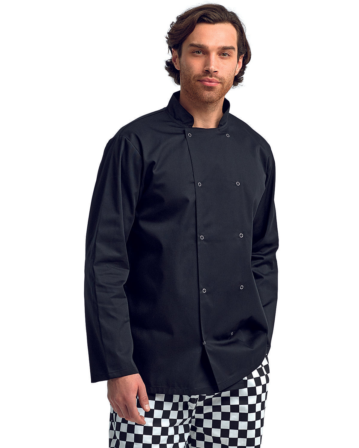 Artisan Collection by Reprime Unisex Studded Front Long-Sleeve Chef's Jacket Reprime
