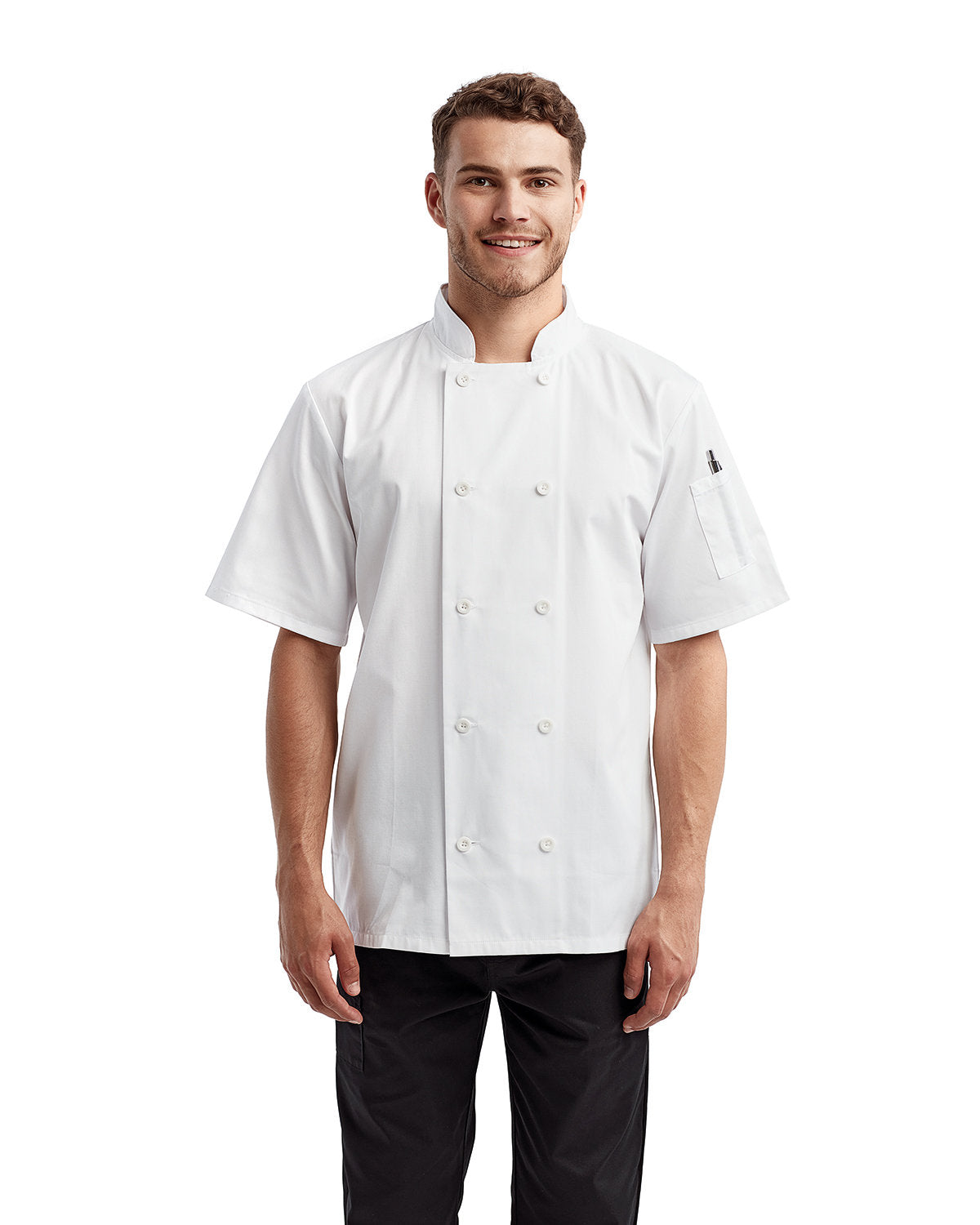 Artisan Collection by Reprime Unisex Short-Sleeve Sustainable Chef's Jacket Reprime