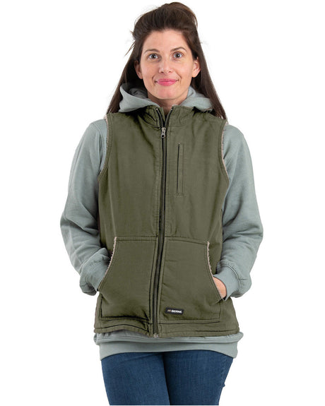 Berne Ladies' Sherpa-Lined Softstone Duck Vest Berne