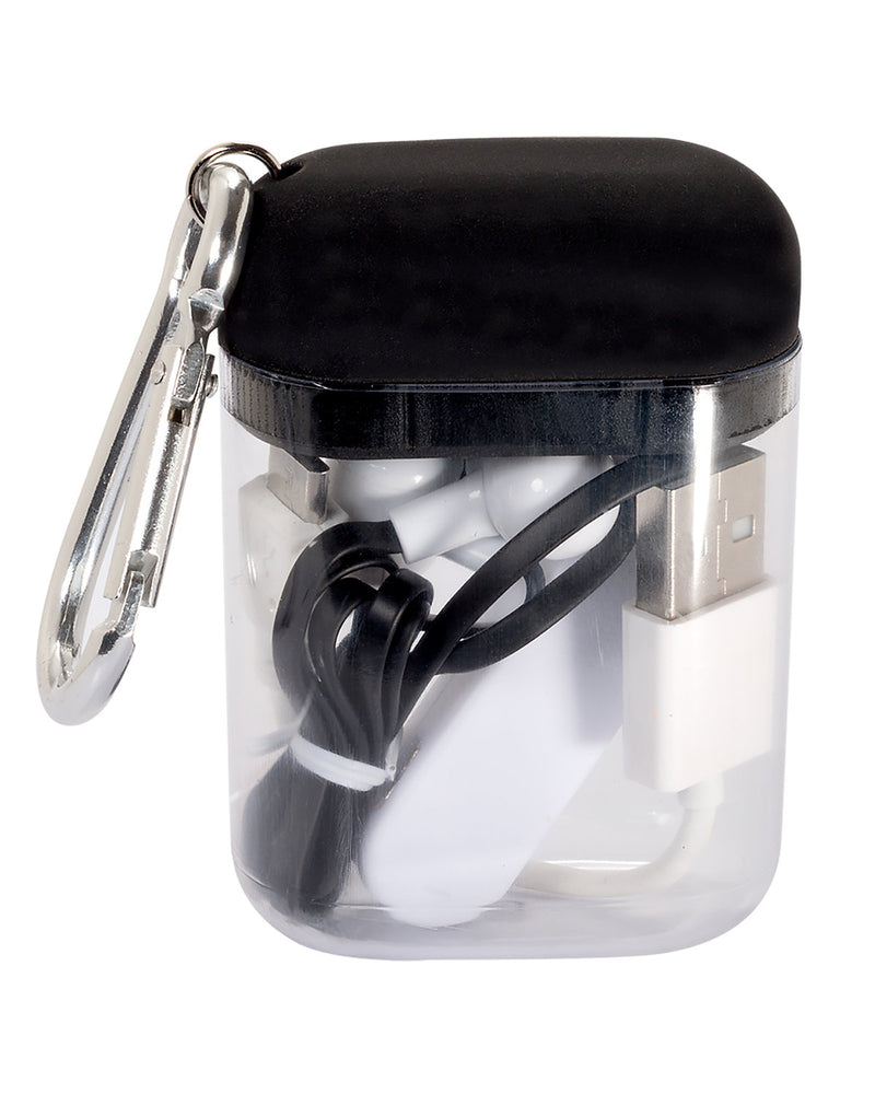 Prime Line Budget Wireless Earbuds In Carabiner Case