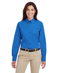 Harriton Ladies' Foundation 100% Cotton Long-Sleeve Twill Shirt with Teflon™ Harriton