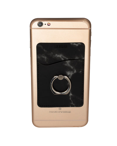 Leeman Marble Card Holder With Metal Ring Phone Stand