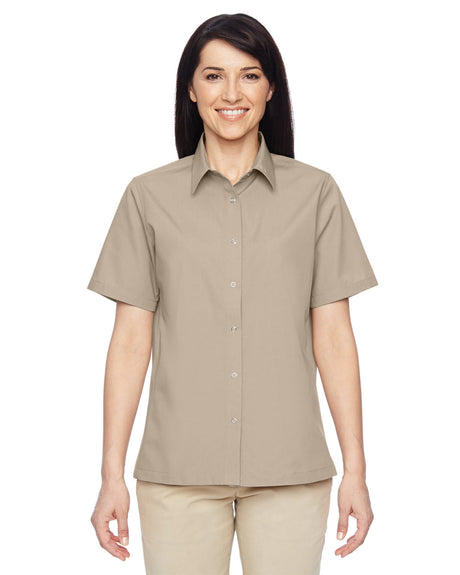 Harriton Ladies' Advantage Snap Closure Short-Sleeve Shirt Harriton