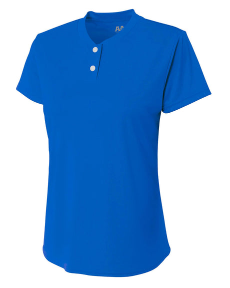 A4 Girl's Tek 2-Button Henley Shirt A4
