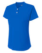 A4 Girl's Tek 2-Button Henley Shirt A4