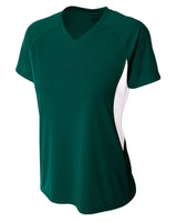 A4 Ladies' Color Block Performance V-Neck T-Shirt A4
