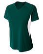 A4 Ladies' Color Block Performance V-Neck T-Shirt A4