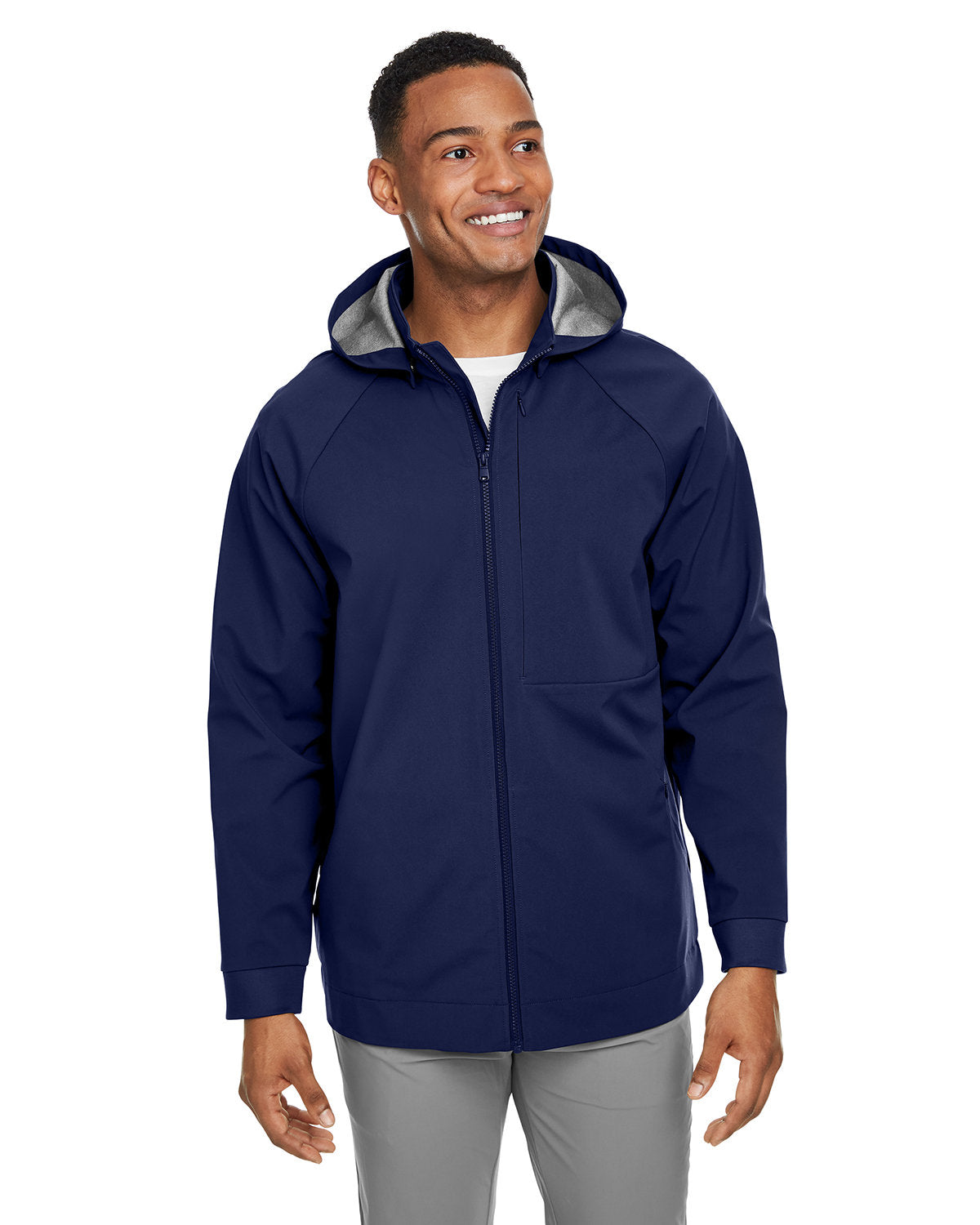 North End Men's City Hybrid Soft Shell Hooded Jacket North End