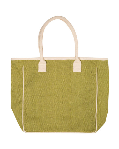 Prime Line Seville Jute Canvas Tote Prime Line