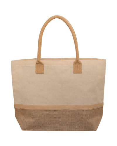 Prime Line Wanderlust Laminated Jute And Canvas Tote