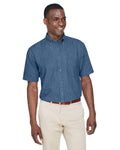 Harriton Men's 6.5 oz. Short-Sleeve Denim Shirt Harriton