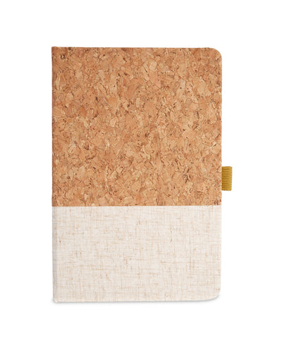 Prime Line Hard Cover Cork And Heathered Fabric Journal