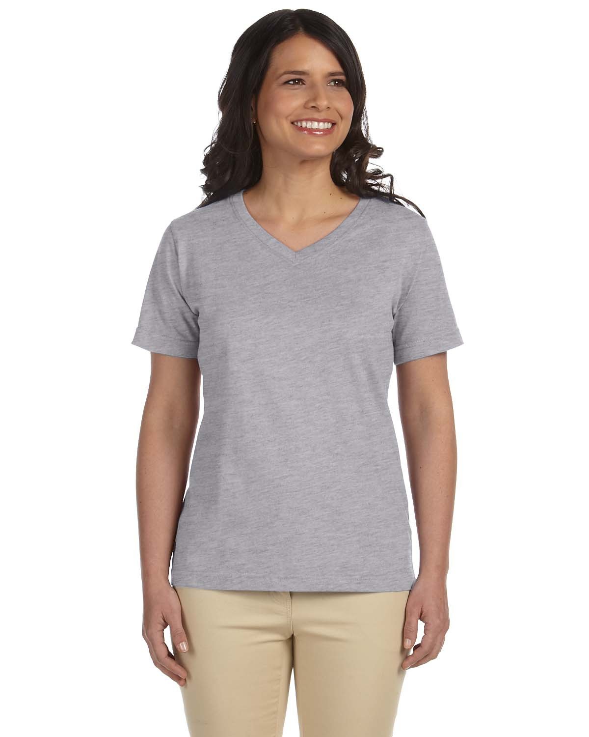 LAT Ladies' Premium Jersey V-Neck T-Shirt LAT