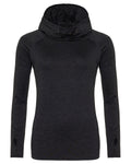 AWDis Ladies' Cool Cowl-Neck Long-Sleeve Hooded T-Shirt AWDis
