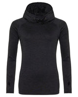 AWDis Ladies' Cool Cowl-Neck Long-Sleeve Hooded T-Shirt AWDis