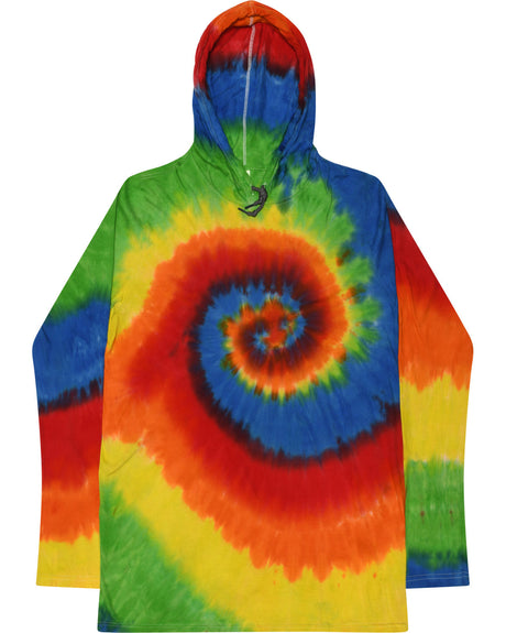 Tie-Dye Unisex Long Sleeve Hooded T-Shirt Tie-Dye