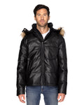 Threadfast Apparel Unisex Vegan Leather Puffer Jacket Threadfast Apparel