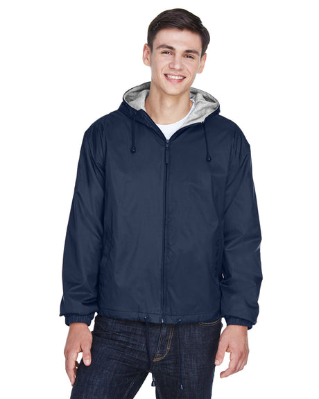 UltraClub Adult Fleece-Lined Hooded Jacket UltraClub