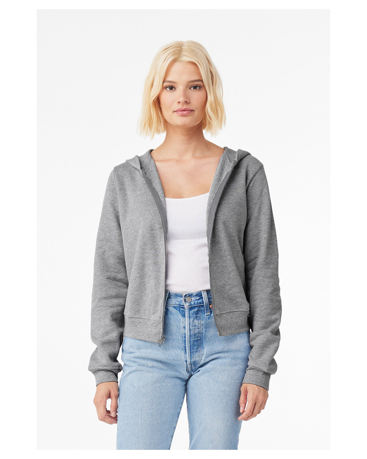 BELLA + CANVAS Ladies' Sponge Fleece Full-Zip Hooded Sweatshirt