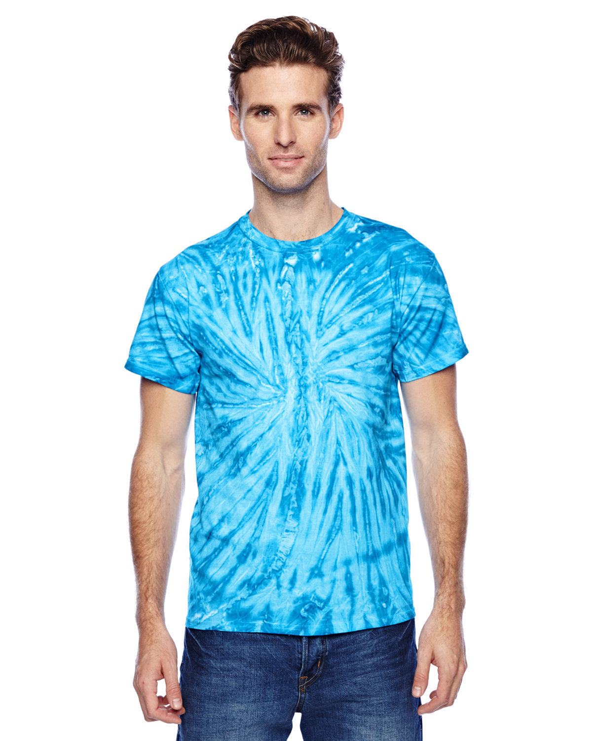 Tie-Dye Adult 5.4 oz., 100% Cotton Twist Tie-Dyed T-Shirt Mens Apparel Shirts & Tops