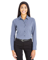 Devon & Jones CrownLux Performance™ Ladies' Tonal Mini Check Shirt Devon & Jones