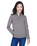 Devon & Jones Ladies' Newbury Mélange Fleece Quarter-Zip Devon & Jones