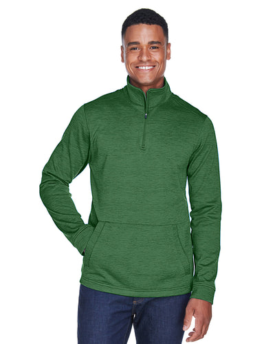 Devon & Jones Men's Newbury Mélange Fleece Quarter-Zip