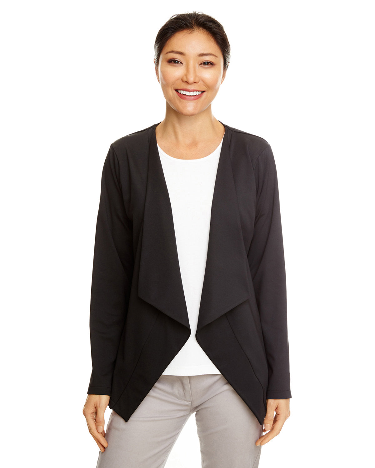 Devon & Jones Ladies' Perfect Fit™ Draped Open Blazer Devon & Jones