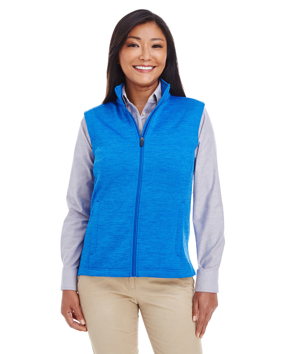 Devon & Jones Ladies' Newbury Mélange Fleece Vest Devon & Jones