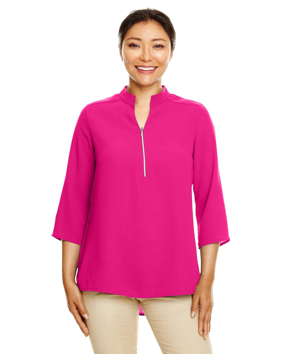 Devon & Jones Ladies' Perfect Fit™ 3/4-Sleeve Crepe Tunic Devon & Jones
