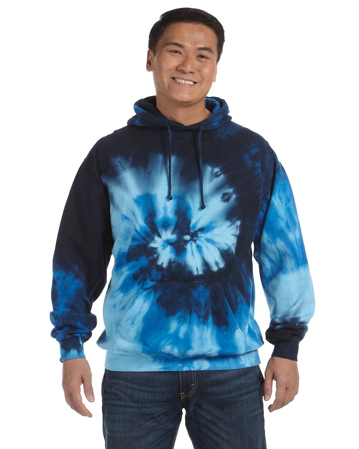 Tie-Dye Men's Tie-Dyed Pullover Hooded Sweatshirt