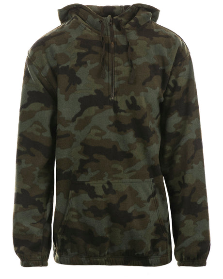 Burnside Mens' Polar Fleece Quarter-Zip Pullover Burnside
