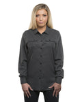 Burnside Ladies' Solid Flannel Shirt Burnside